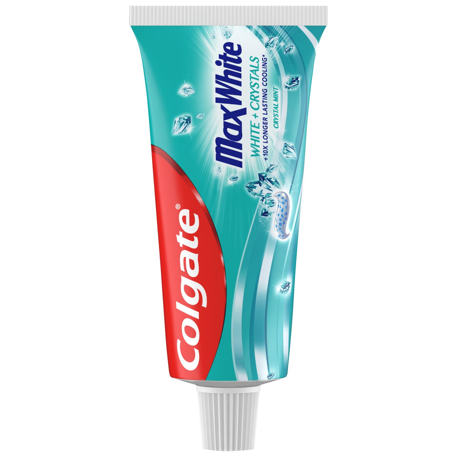 Pasta de dientes blanqueadora Colgate MaxWhite con cristales blancos