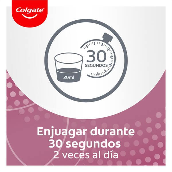 Enjuágate durante 30 segundos con Colgate Total para mantener tus encías sanas y revitalizadas