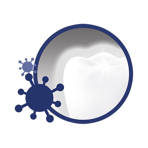 Reducción superior de bacterias en dientes, lengua, mejillas y encías